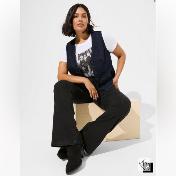 Torrid Studio Denim Tailored Vest 2X NWT - Picture 3 of 4